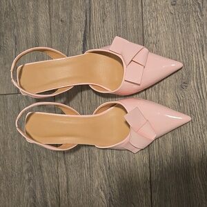 Sling back Patent leather Heel